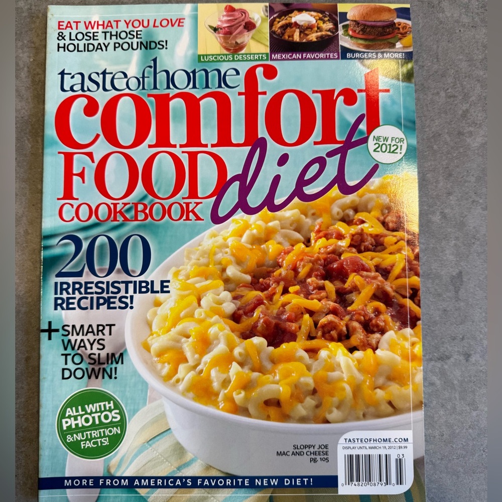 Taste of Home Comfort Food Diet Cookbook New for 2012